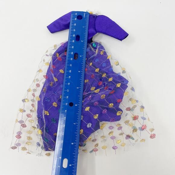 Vintage Barbie Doll Purple Tulle Dress, 90s - Picture 4 of 5